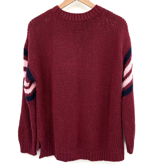 XIRENA Apres Ski Sweater in St. Moritz Size Small Burgundy Red Pink Alpaca Blend - Picture 13 of 16